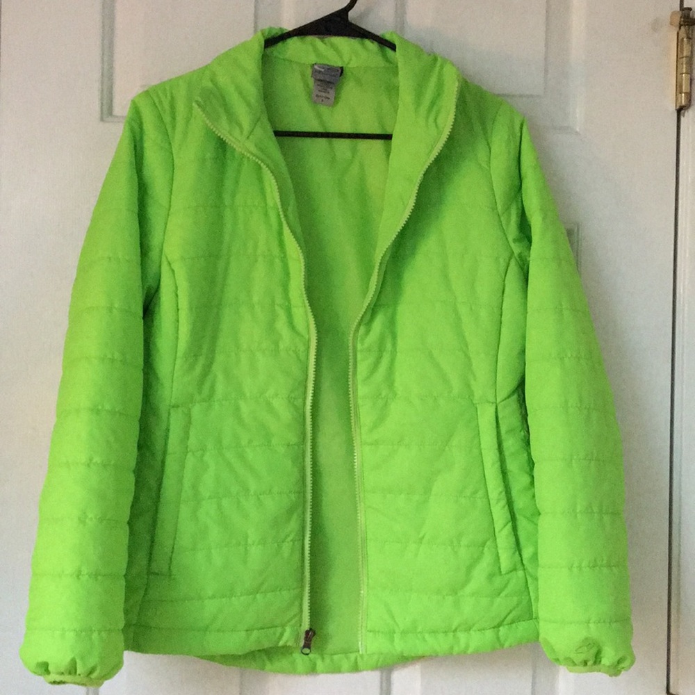 Great condition, lime green CHAMPION jacket